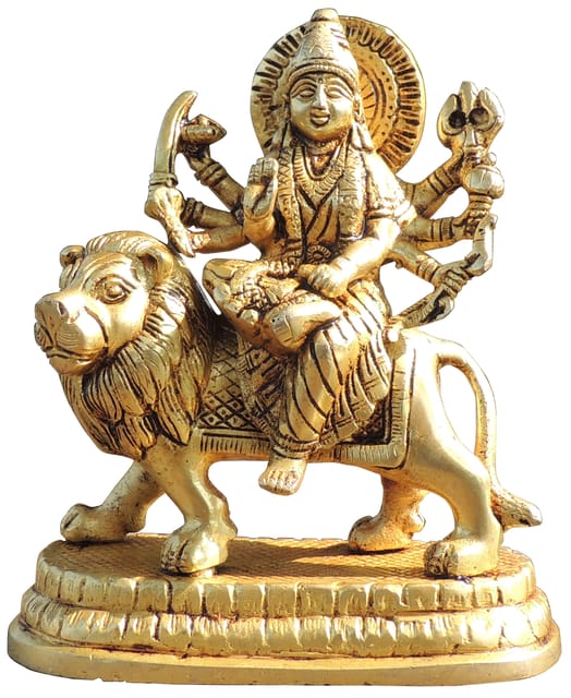 Brass Showpiece Durga Ji God Idol Statue - 5.5*2.5*6 Inch (BS1779 C)