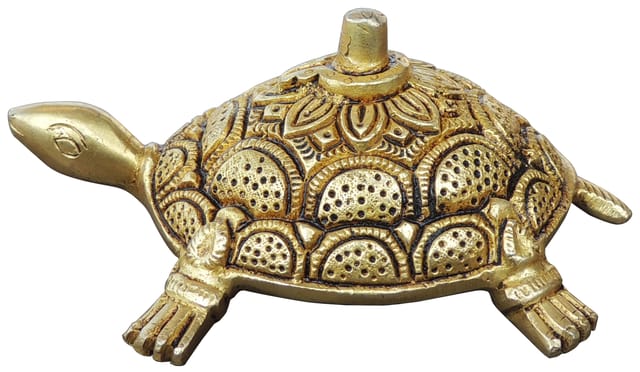 Brass Showpiece Tortoise God Idol Statue - 5*3.5*2 Inch (BS1784 D)