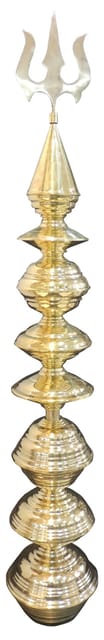 Brass Kalash With Trishul - 11*11*67 Inch (Z397 P)