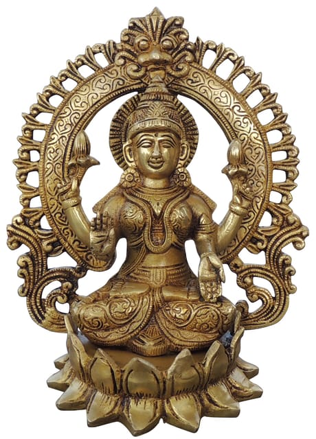 Brass Showpiece Laxmi Ji God Idol Statue - 8*5*9 Inch (BS1778 L)