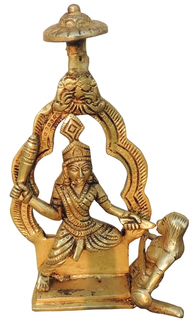 Brass Showpiece BaglaMukhi God Idol Statue - 4*2*7 Inch (BS967 M)