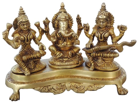 Brass Showpiece LGS God Idol Statue - 9.5*4.5*6.2 Inch (BS1485 P)