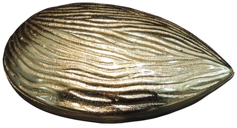 Aluminium Decorative Almond  Shape Dry Fruit Box No. 2 - 7*4*3 Inch (AT068 B)