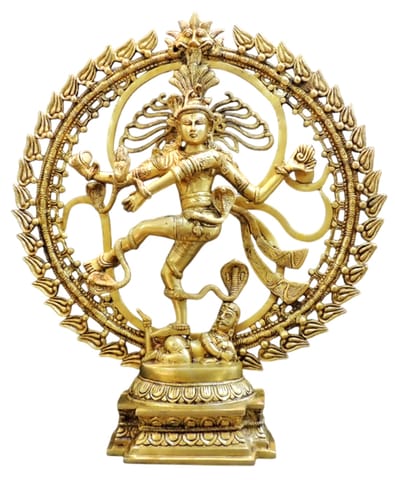 Brass Showpiece Nataraja (Nataraj) God Idol Statue  - 21*4.6*23.5 inch (BS1069 N)