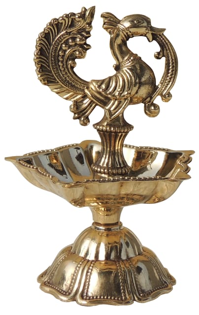 Brass Table Decor Oil Lamp, Shankh Deepak - 2*2*3.5 Inch (F778 B)