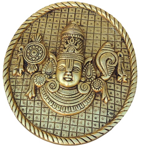 Brass Wall Hanging Showpiece Tirupati Balaji - 6.5*1.3*7.2 Inch (BS1792 D)