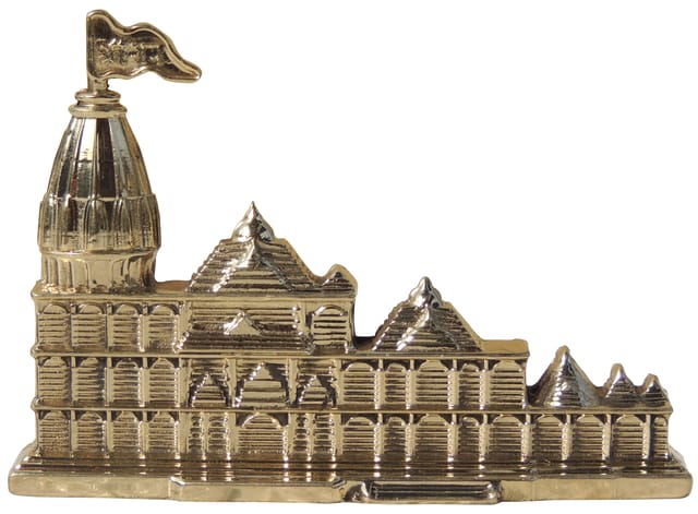 Brass Decorative Ram Mandir Statue - 4*1*3 Inch (F779 C)