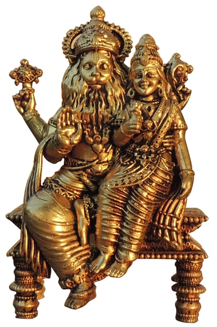 Brass Showpiece Narsingh Bhagwan God Idol Statue - 2.7*2.2*4.7 Inch (BS1807 E)