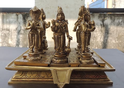 Brass Showpiece 9 Planets, Navagraha Statue - 10*8*7 Inch (BS958 K)