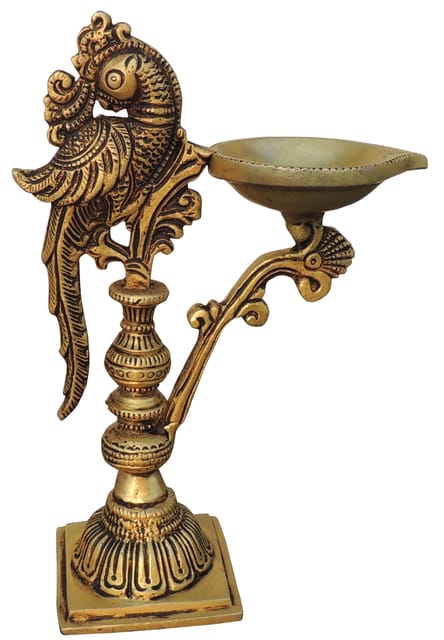 Brass Showpiece Peacock Deepak, Oil Lamp - 5*2.5*7.5 Inch (BS1798 D)