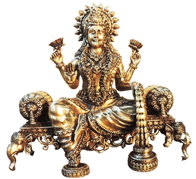 Brass Showpiece Laxmi Ji God Idol Statue - 8*4.2*7.7 Inch (BS1805 L)