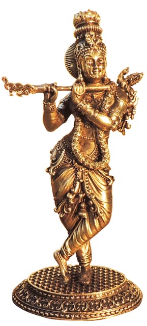 Brass Showpiece Krishna God Idol Statue - 3*2*6.2 Inch (BS1806 C)