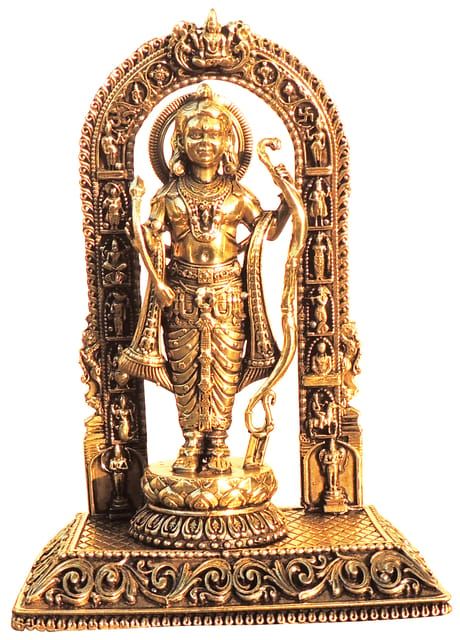 Brass Showpiece Ram Ji God Idol Statue - 4.2*3.1*6 Inch (BS1802 G)