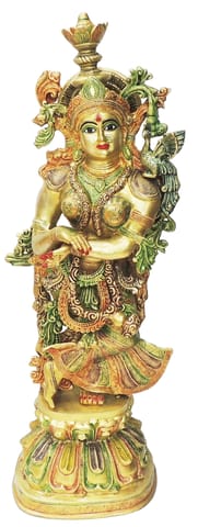 Brass Showpiece Radha God Idol Statue - 12*9*36 Inch (BS1815 R)