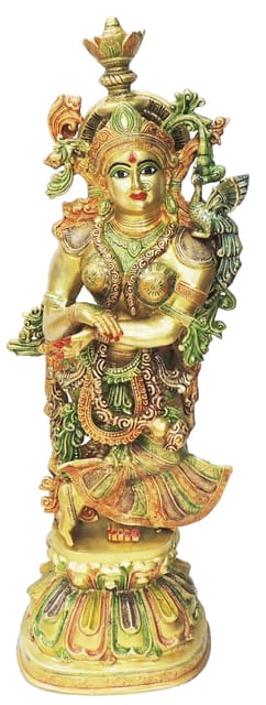 Brass Showpiece Radha God Idol Statue - 12*9*36 Inch (BS1815 R)